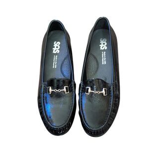 SAS Shoemakers Black Patent Horsebit Loafers Women’s 9.5 N Made in USA